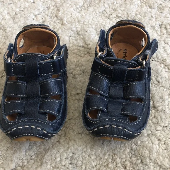 Stride Rite Dark Blue Baby Sandals - Picture 1 of 6